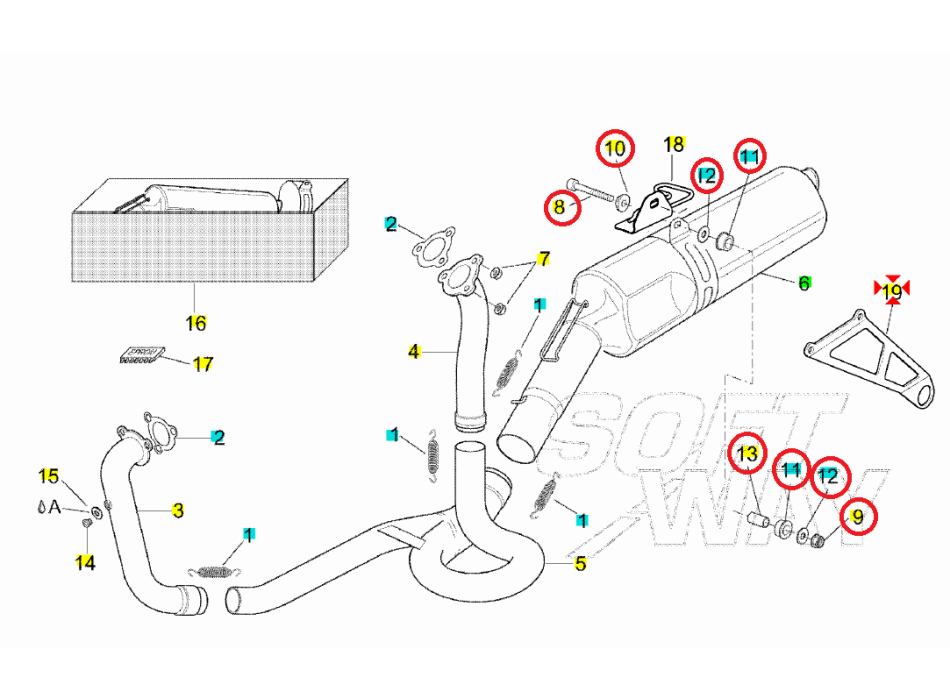 Muffler Bracket Rsv - Tuono AP8134609