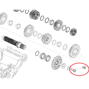 Original Aprilia sprocket fixing bolt part no. B043047