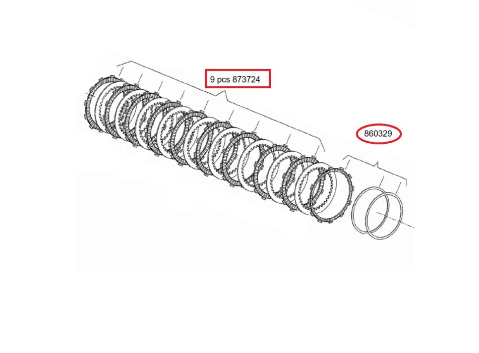 Original Clutch Plates Kit Dorsoduro 750 Shiver 750