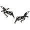 Pedane nere Racingbike per RS/Tuono 660 con offset variabile - A105RN