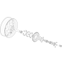 Perno parastrappi art. B045033 originale per motocicli Aprilia prime versioni
