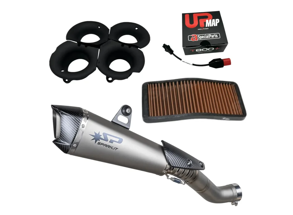 Racing Stage 2.5 Kit for RSV4 2021-2024 (USA 2025) - SPARK Slip-On + UpMap + GRT Velocity Stacks + Air Filter