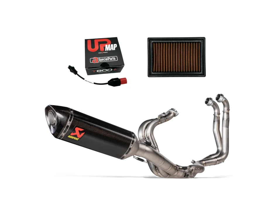 Racing Stage 3 Kit for Tuono V4 2021-2024 (USA 2025) - Akrapovic Full Exhaust, Sprint Filter & UpMap