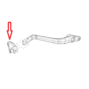 Rear brake lever tip for Caponord and Dorsoduro