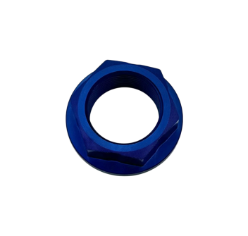 Rear Wheel Nut In Blue Anodized Ergal 7075 For V4 V2
