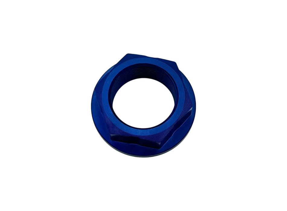 Rear Wheel Nut In Blue Anodized Ergal 7075 For V4 V2