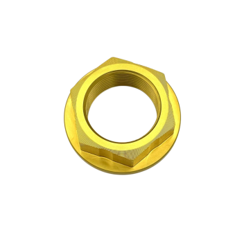 Rear Wheel Nut In Gold Anodized Ergal 7075 For V4 V2