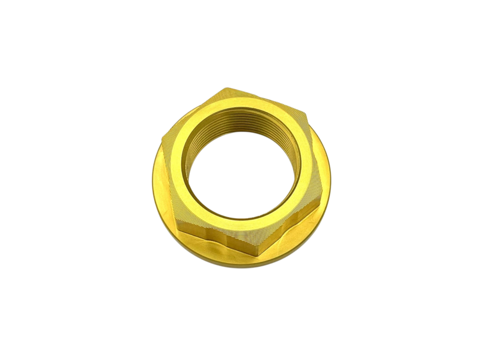 Rear Wheel Nut In Gold Anodized Ergal 7075 For V4 V2