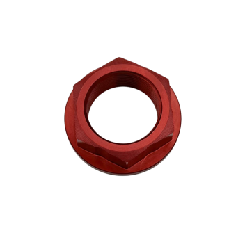 Rear Wheel Nut In Red Anodized Ergal 7075 For V4 V2