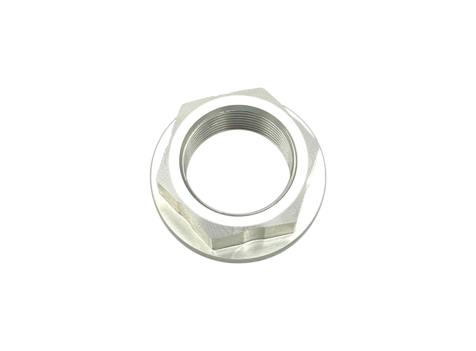 Rear Wheel Nut In Silver Anodized Ergal 7075 For V4 V2