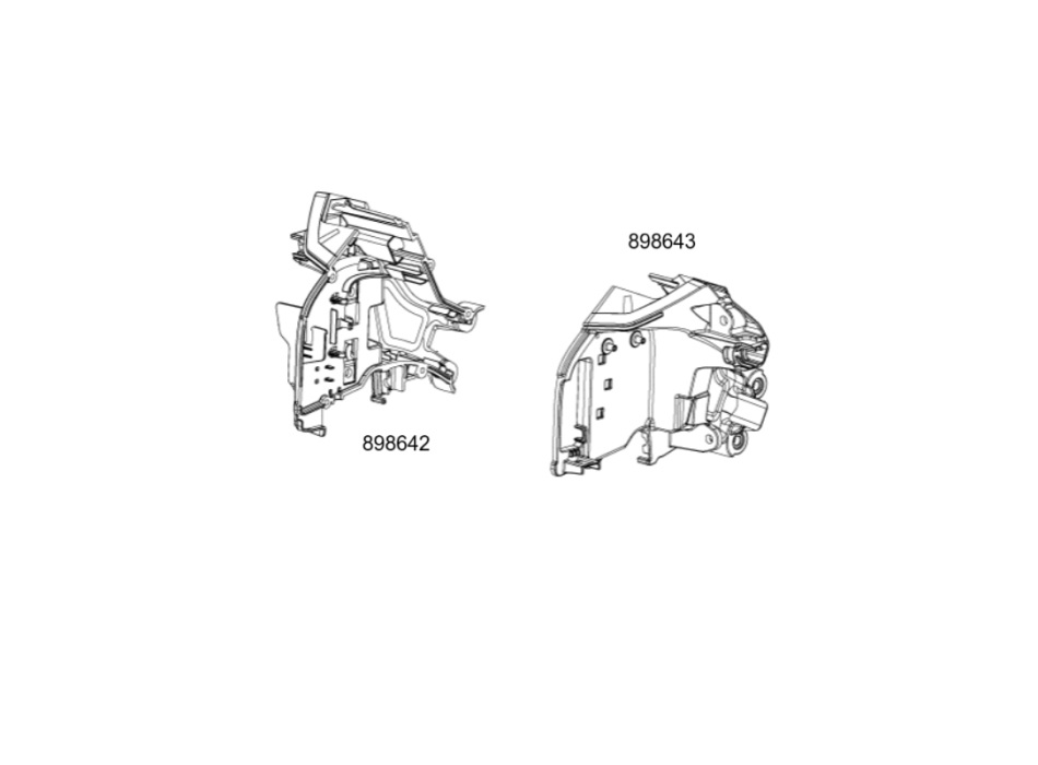 Right Dashboard Bracket Tuono V4 2011–2015 part no. 898642