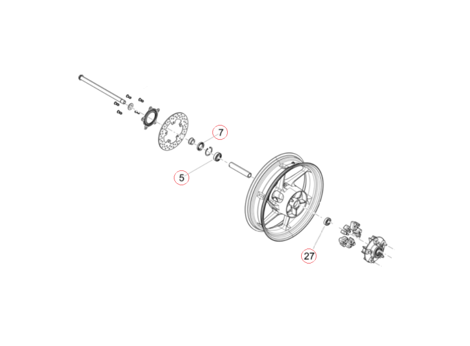 RS457 Rear Wheel Bearing Kit