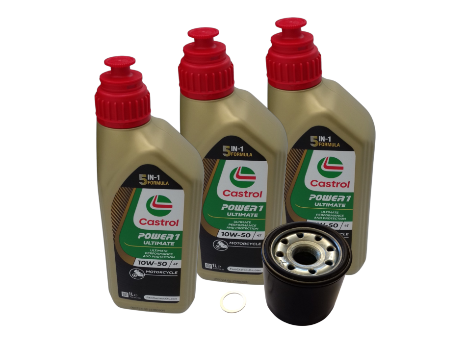 RS660 / Tuono 660 3-Liter Service Kit with Castrol Power1 Ultimate 10W50