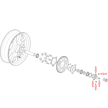 Self-Locking Flanged Nut for Sprocket Carrier 2B002634