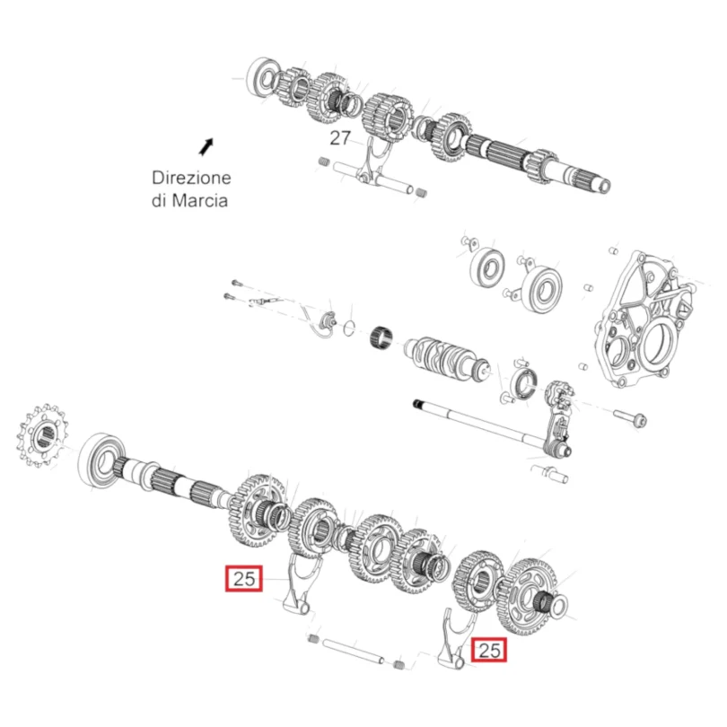 Aprilia Gearbox Fork TUONO V4 85253R