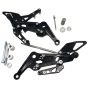 Black Racingbike Rearsets A105FN for Aprilia RS/Tuono 660