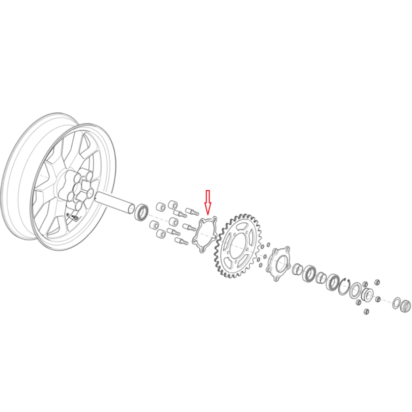 flange art. 2B003043 for Aprilia crown carrier