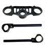 Racingbike black upper steering plate kit with RS660 handlebars