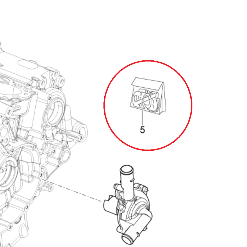 Aprilia water pump kit item 893968 for RSV4 and Tuono V4