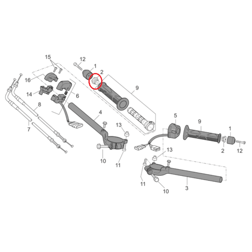 Aprilia Racing Front Brake Lever Protection Kit 2S001844