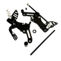 FlyHammer RS457 Rearsets, Black Anodized