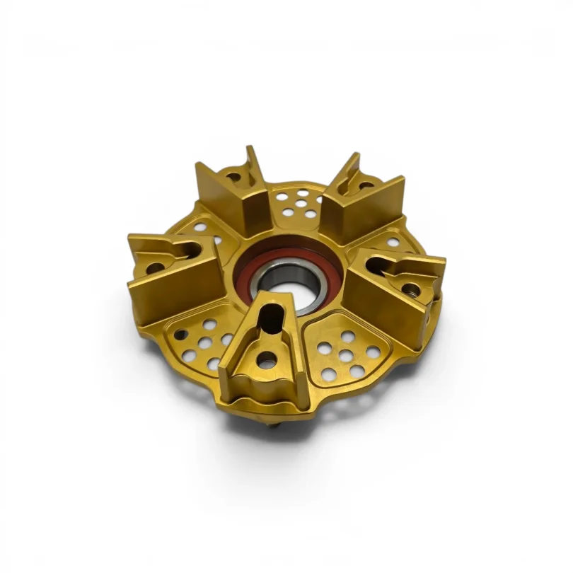 Dilone Billet Ergal Crown Carrier for RS660, Tuono 660, Tuareg 660 – Gold Anodized