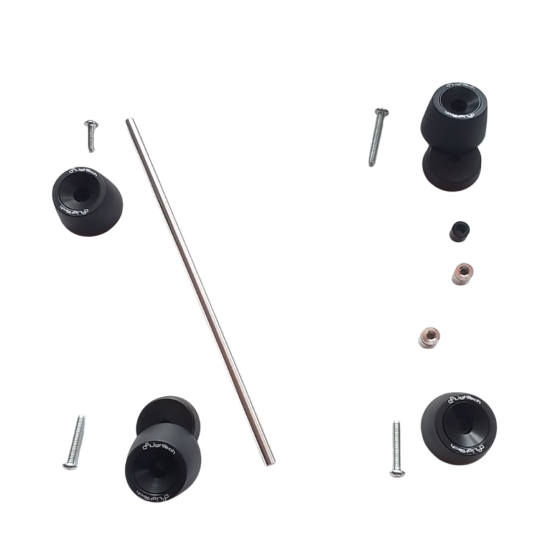 Lightech WAPAP402NER Black Wheel Axle Protectors for RS660 - Tuono 660